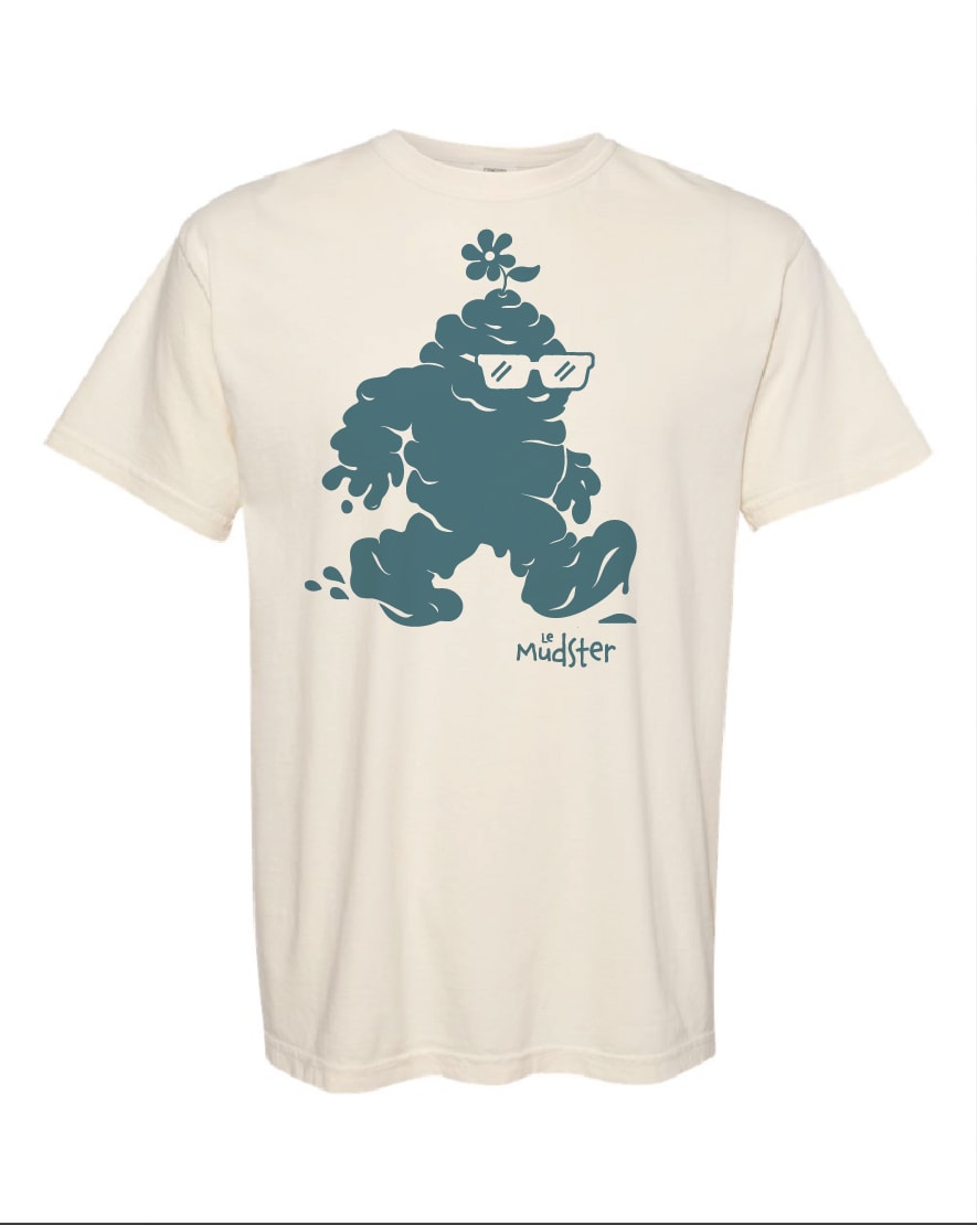 Le Mudster Tee — Ivory / Dark Teal
